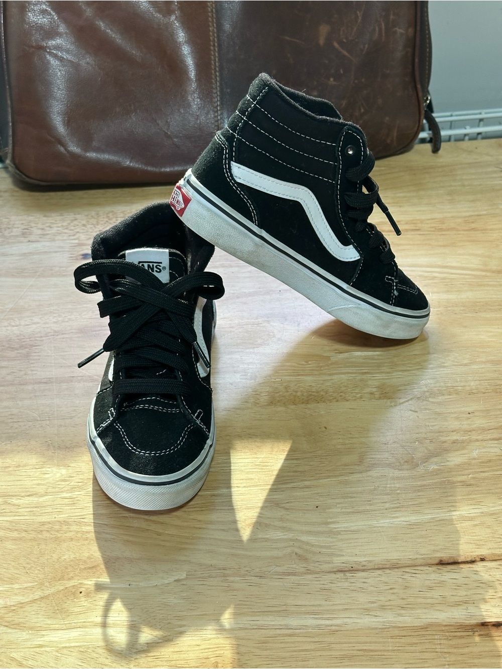 Vans Black & White High-Top Skate Sneakers